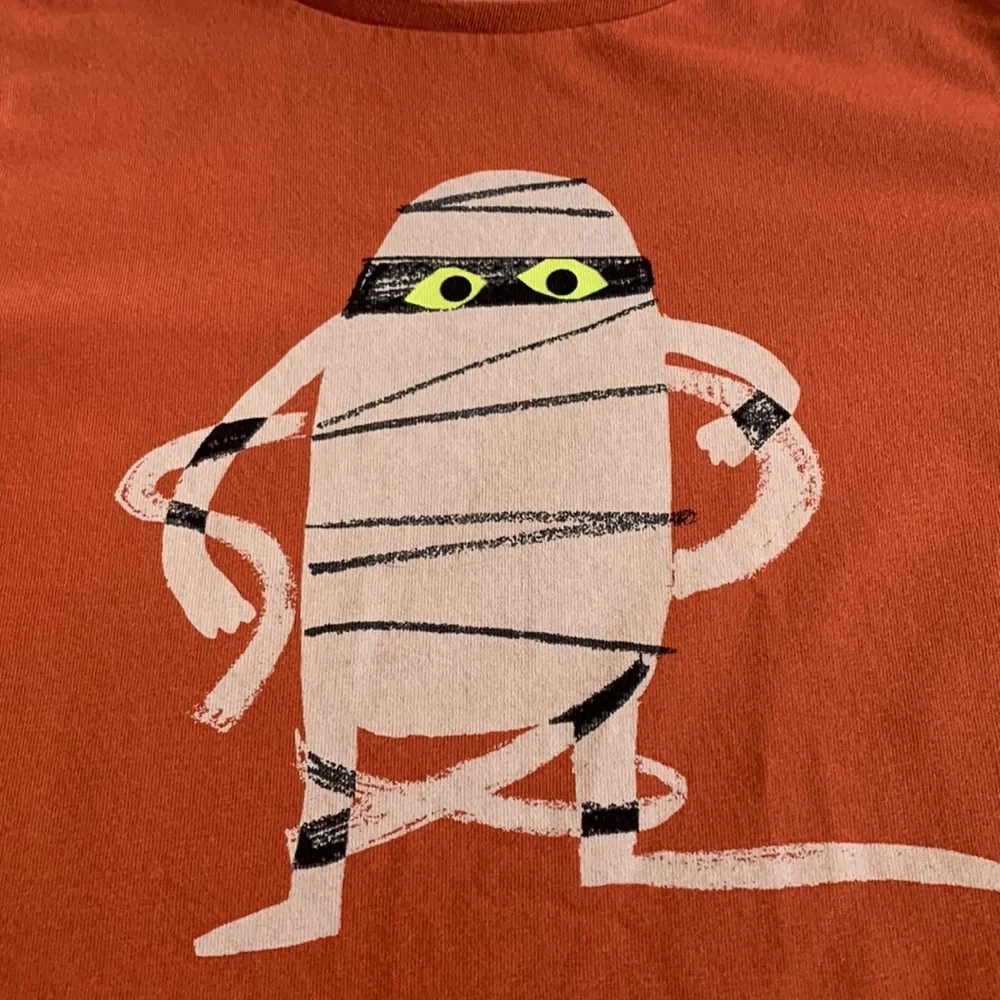 Gymboree 3T Orange Mummy Shirt VGUC Long Sleeve T-shirt